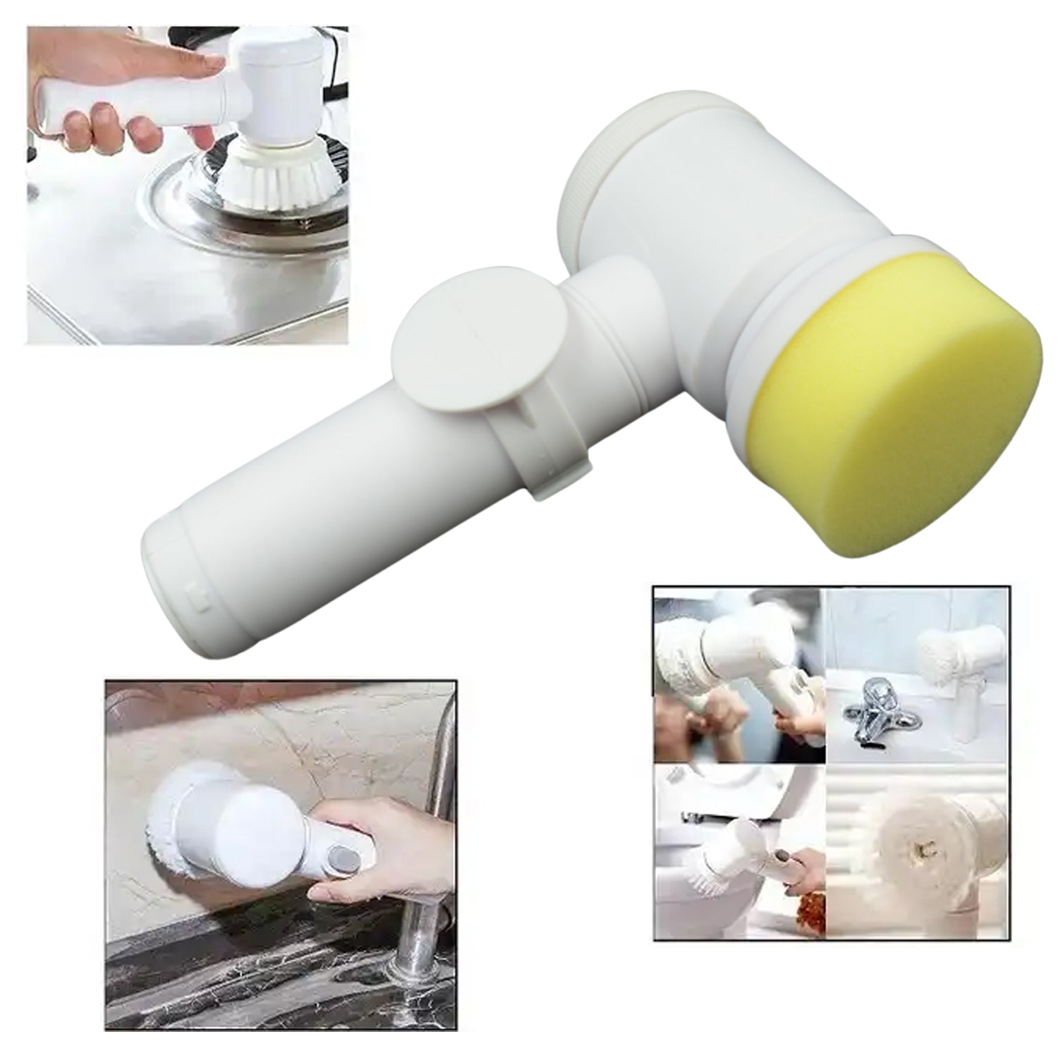 6264 Multifunctional Magic Brush, Portable Electric Cleaning Brush with 2 Replaceable Brush Heads, Handheld Power Spinning Scrub Brush, Shower Cleaner Brush for Kitchen, Sink, Wall, Window, Toilet, Bathroom (5 In 1) 6264 Multifunctional Magic Brush, Portable Electric Cleaning Brush with 2 Replaceable Brush Heads, Handheld Power Spinning Scrub Brush, Shower Cleaner Brush for Kitchen, Sink, Wall, Window, Toilet, Bathroom (5 In 1)